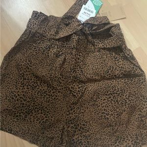 NWT High Wasted Cheetah Cotton Shorts